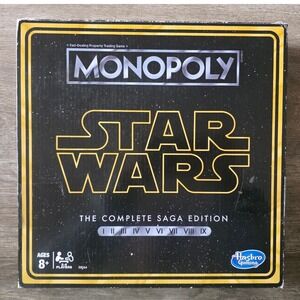 Monopoly Star Wars The Complete Saga Edition Board Game Episodes 1-9